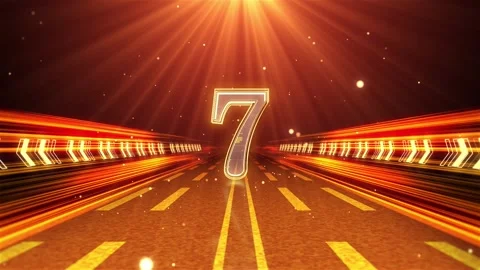 Futuristic Digital Countdown Number 10 Opener Cinematic Background Stock Footage 319222309