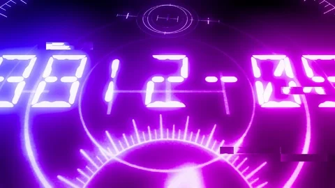 Futuristic digital countdown. Still Camera. Stock Footage 105223226