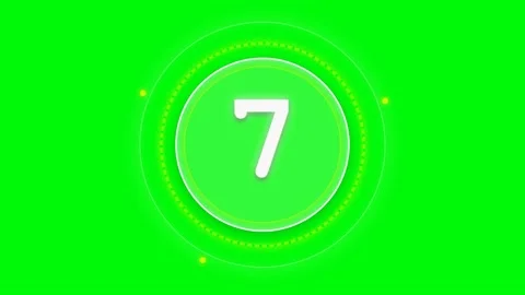 Futuristic Digital Countdown Timer Animation on Green Screen Background. Stock Footage 333155491