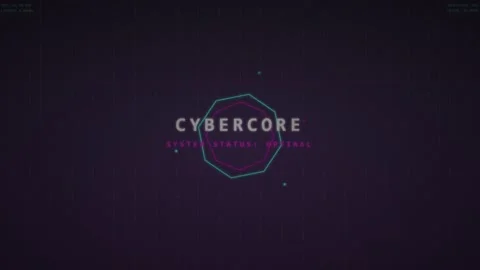 Futuristic Digital Cybercore Interface With System Status Optimal Hud Stockbeeldmateriaal 333051874