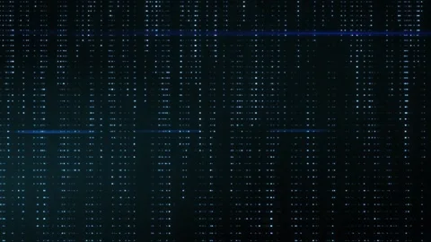 Futuristic digital cyberspace with glowing particles, matrix-style lines and Stock Footage 314060229