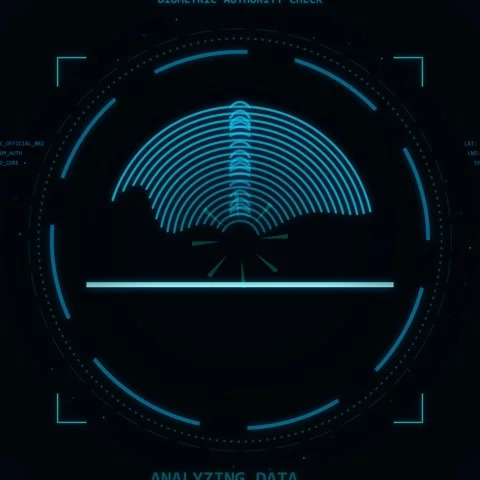 Futuristic digital data analysis interface showing abstract technological p.. Stock Footage 344777393