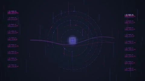 Futuristic Digital Data Analysis Interface with Abstract Glowing Lines and .. Stock Footage 348418806