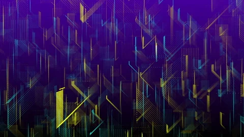 Futuristic Digital Data Background - High-Tech Animation with Glowing Lines Stock Footage 293903868
