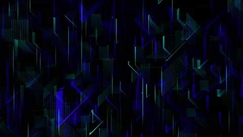 Futuristic Digital Data Background - High-Tech Animation with Glowing Lines Stock Footage 293906261