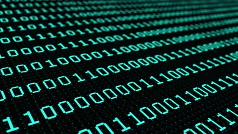 Futuristic digital data binary code green color screen. Digital abstract Video stock 143171872
