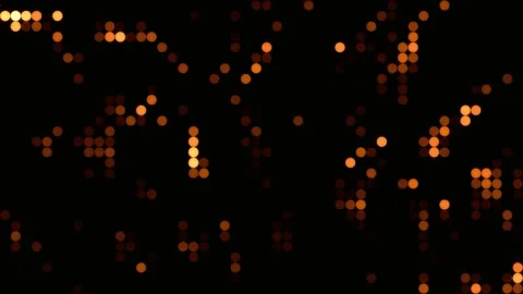 Futuristic digital data flow with glowing orange particles Stock Footage 340025240