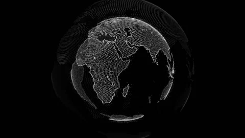 Futuristic digital data globe. sense of science,network surrounding planet earth Stock Footage 134526191