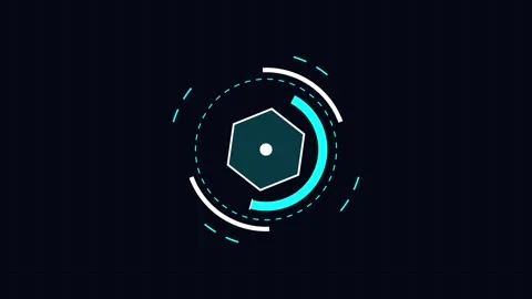 Futuristic digital data loading progress bar HUD interface Stock Footage 345464598
