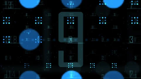 Futuristic Digital Data Network Background With Blue Bokeh Dots 库存影片 335823770
