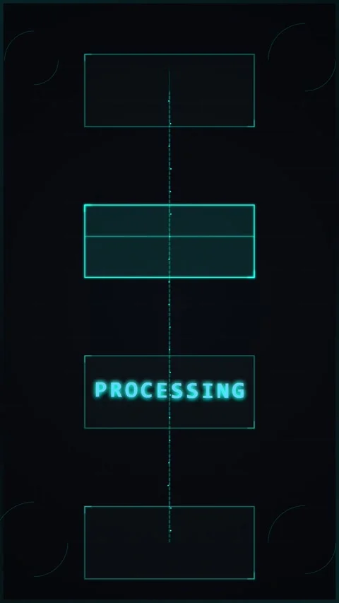 Futuristic Digital Data Processing Interface HUD Animation Stock Footage 346207401
