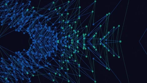 Futuristic Digital Data Stream Background Animation. Stock Footage 330130998