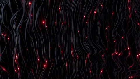 Futuristic digital data stream background with glowing curves loop animated Видео 331296871