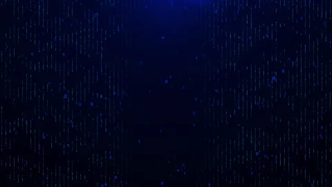 Futuristic Digital Data Stream With Binary Code Video Animated Background Stockbeeldmateriaal 336228074