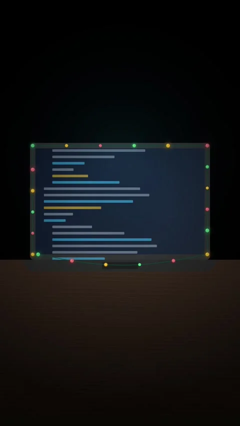 Futuristic digital data stream visualization with abstract blue and green c.. Video stock 344935996