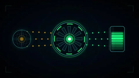 Futuristic digital data transfer hud interface with global network connecti.. Stock Footage 337566277
