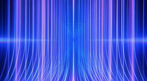 Futuristic digital data tunnel with neon lines Stock Footage 331459216