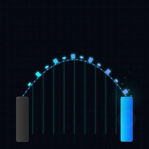 Futuristic digital data visualization arc tunnel connecting information strea Stock Footage 344777335