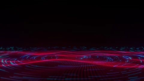 Futuristic Digital Data Wave Stock Footage 331957313
