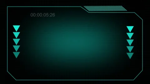 A futuristic digital display showing a time code of 00:00:00:29 in a teal g.. Vidéo 337366984