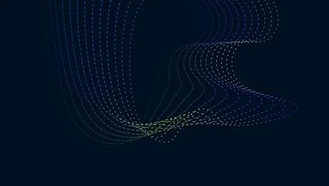 Futuristic Digital Dot Wave with Gradient Light Flow Illustrazione stock