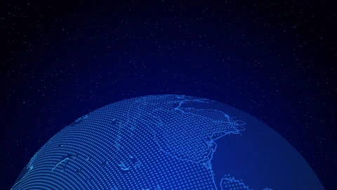 Futuristic Digital Earth Globe Rotation Background Stock Footage 339379858