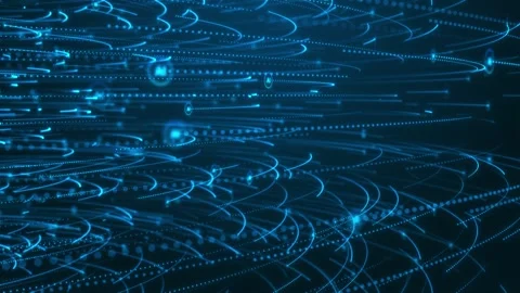 Futuristic Digital Flow Representing AI Data Streams Stock Footage 314358306