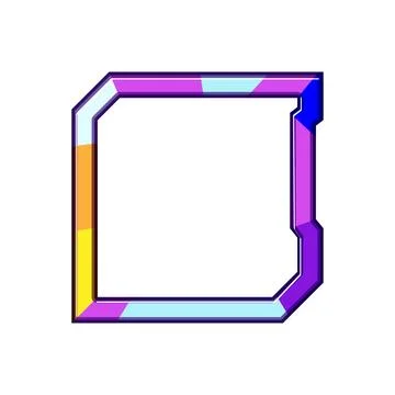 Futuristic digital frame creating abstract colorful border Stock Illustration