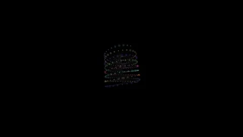 Futuristic Digital Genetic Structure Science Motion Graphic loop Stock Footage 335777862