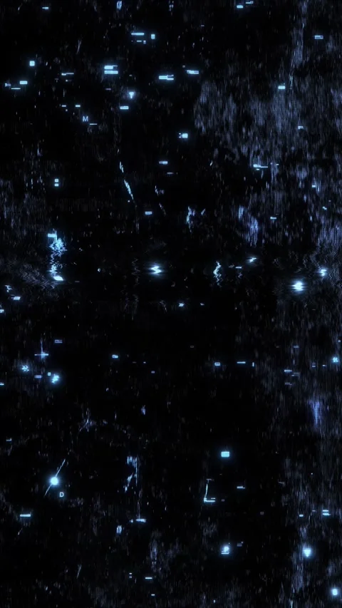 Futuristic Digital Glitch Background with Blue Static Noise and Signal Distortio Stock Footage 342625709