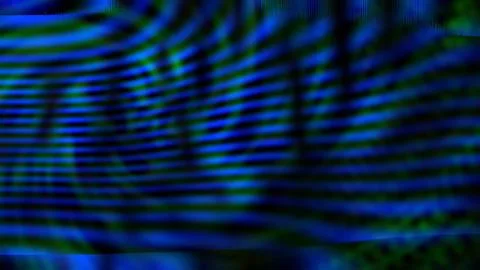 Futuristic Digital Glitch in Deep Blue and\ Green Stock Illustration