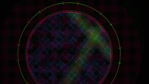 Futuristic Digital Globe Interface with Glowing Grid Patterns and Scanning .. Stock Footage 334521737