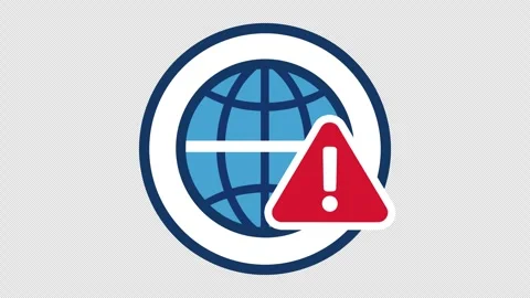 Futuristic digital globe with warning icon and scanning ring Vídeos de archivo 329461309