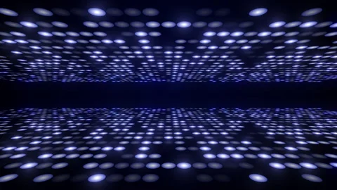 Futuristic Digital Glowing Tunnel, Neon Glowing High Tech Background Stock Footage 337022359