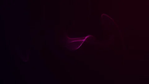 Futuristic digital glowing wave particles in pink flowing on dark background Stock Footage 337352573