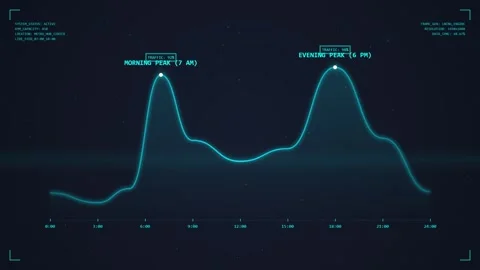 Futuristic Digital Graph Analysis Display: Data Visualization &amp; Technology .. Stock Footage 348793035