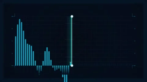 Futuristic Digital Graph Interface with Data Visualization and Analytics Stock Footage 346660900
