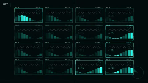 Futuristic digital graph presentation showing abstract data flow and growth.. Stock Footage 346006268