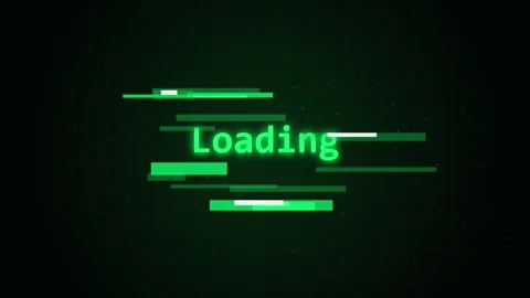 Futuristic digital green glitch loading screen with technological cyber des.. Stock Footage 346274914