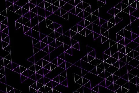 Futuristic digital grid with glowing lines in a dark space Stock Illustration