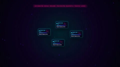 Futuristic Digital Grid Initialization and Tower Synchronization Animation Stock Footage 347895688