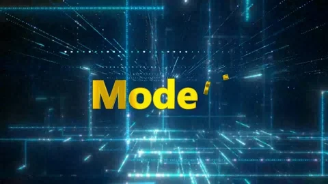 Futuristic digital grid with neon blue lines Stock Footage 338217111