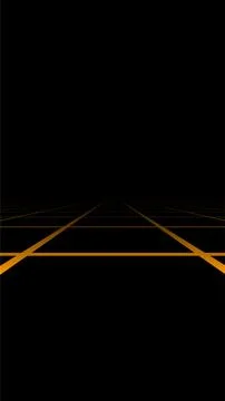 Futuristic Digital Grid with Neon Lines and Dark Background. 스톡 일러스트