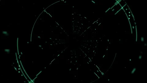 Futuristic Digital Grid with Neon Patterns in a Technological Vortex Stock Footage 339052353