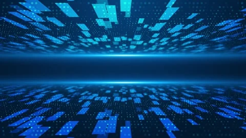 Futuristic Digital Grid Pattern Background Animation Stock Footage 314355571