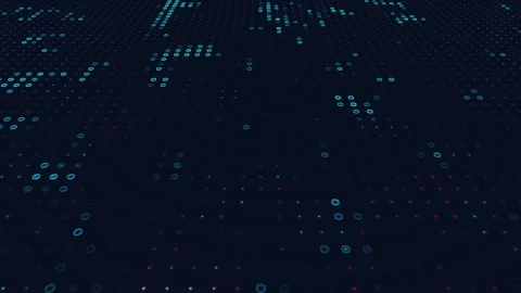 Futuristic Digital Grid Pixel Motion Background Video stock 316198606