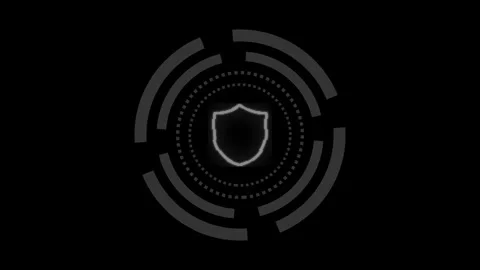 Futuristic digital heads up display hud interface animation featuring rotat.. Stock Footage 334829698