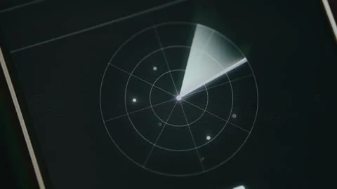 Futuristic digital heads-up display radar screen Stock Footage 333854513