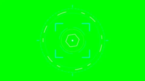 Futuristic digital heads up display targeting reticle on green screen backg.. Stock Footage 340267208