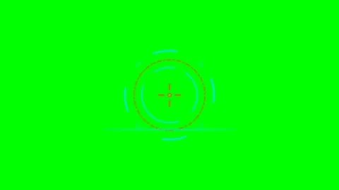 Futuristic digital heads up display targeting interface on green screen chrom Stock-Footage 340904750